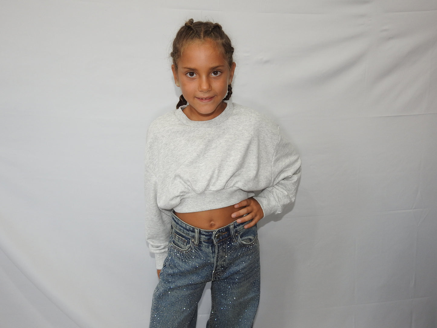 Felpa Crop bambina