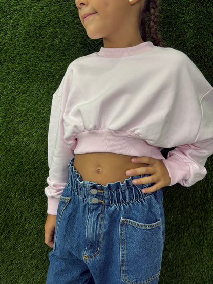 Felpa Crop bambina