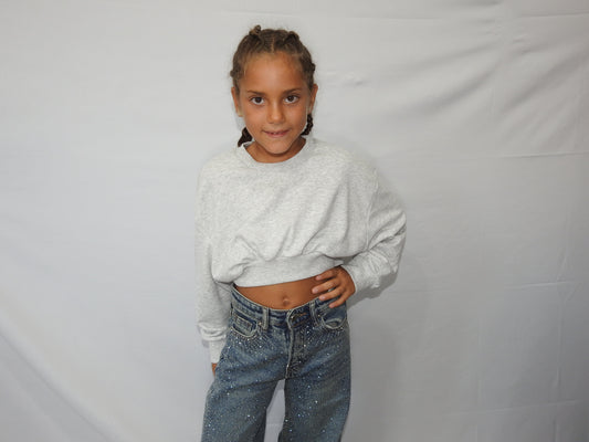 Felpa Crop bambina