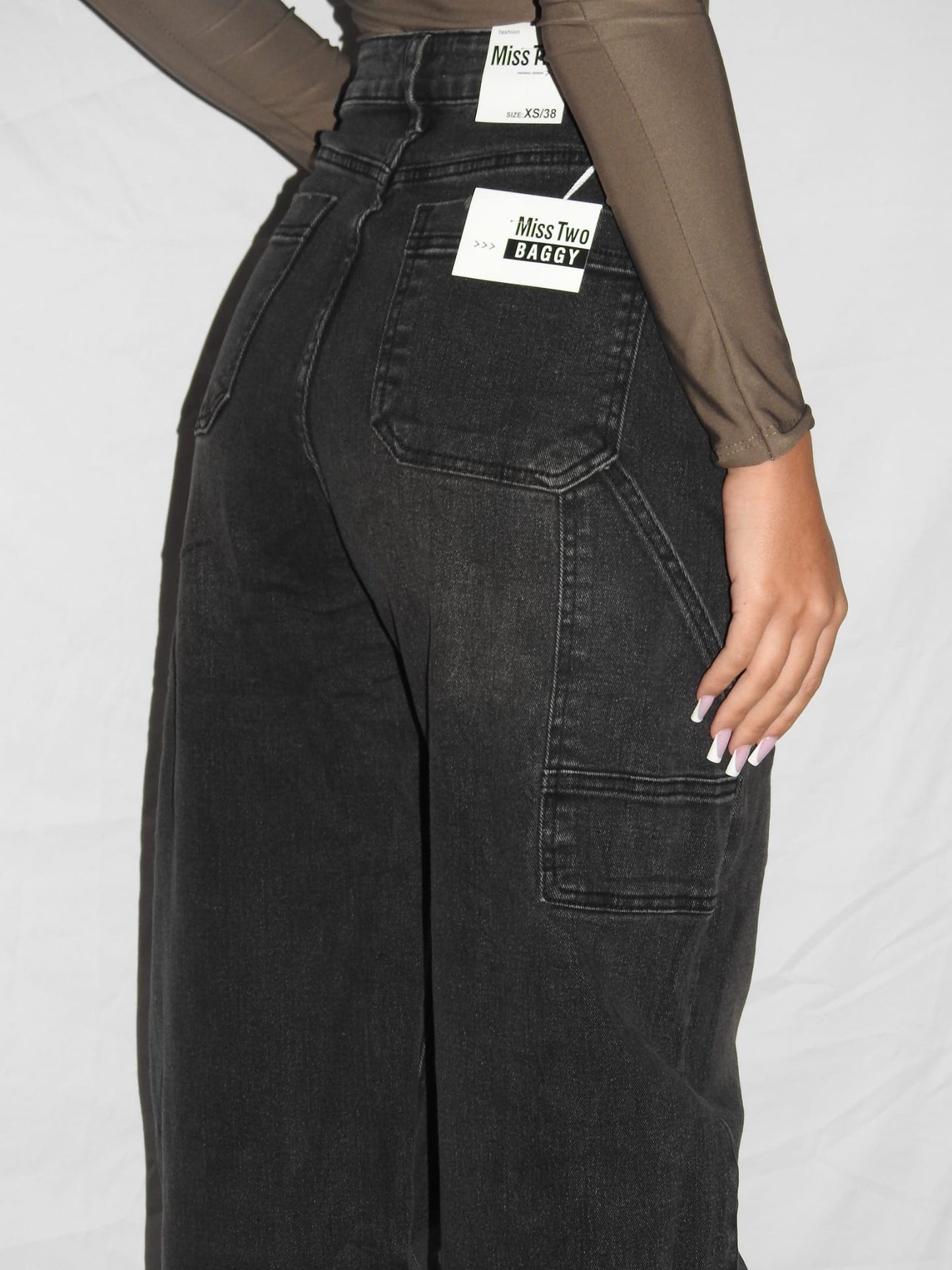 jeans nero sfumato ML282